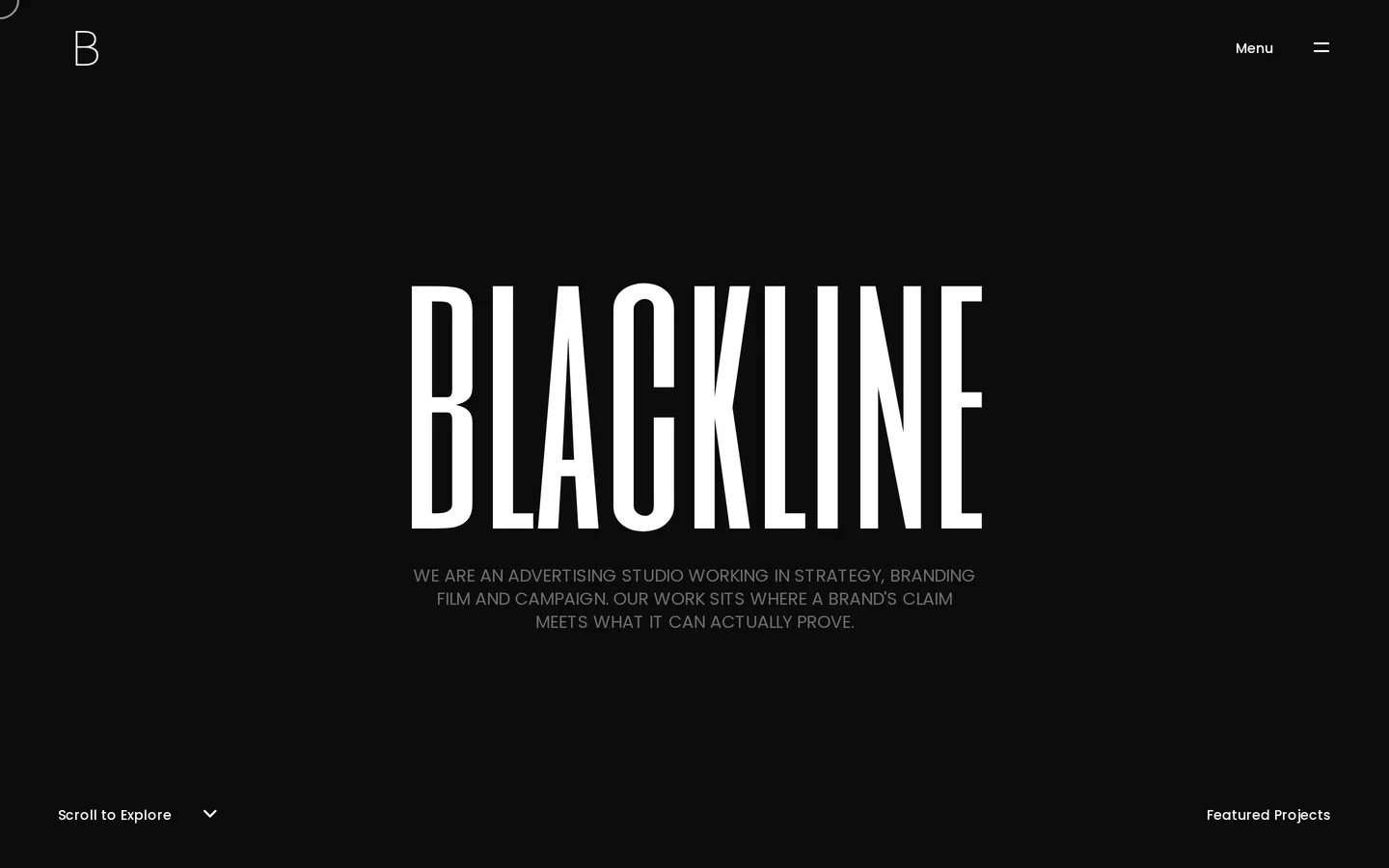 Dark, condensed display type — Blackline